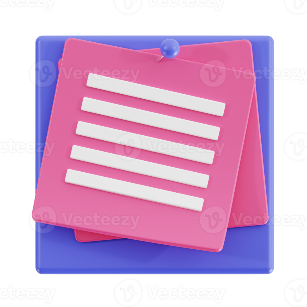 3d notes with transparent background, library 3d icon set png