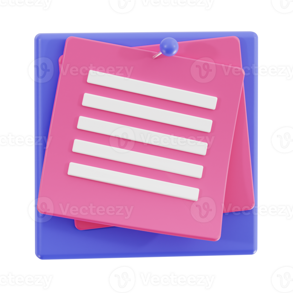 3d notes with transparent background, library 3d icon set png
