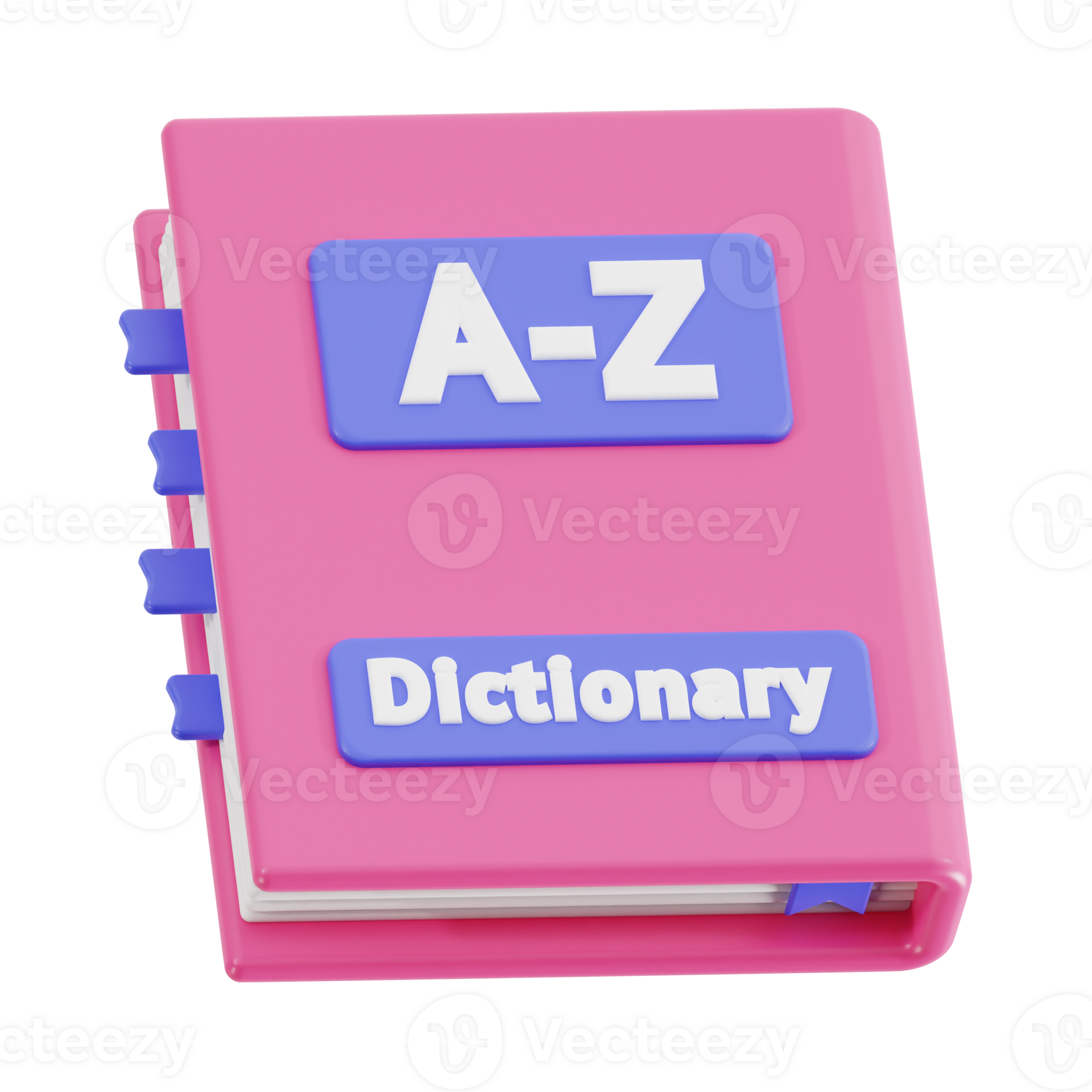 3d dictionary with transparent background, library 3d icon set 35201182 PNG