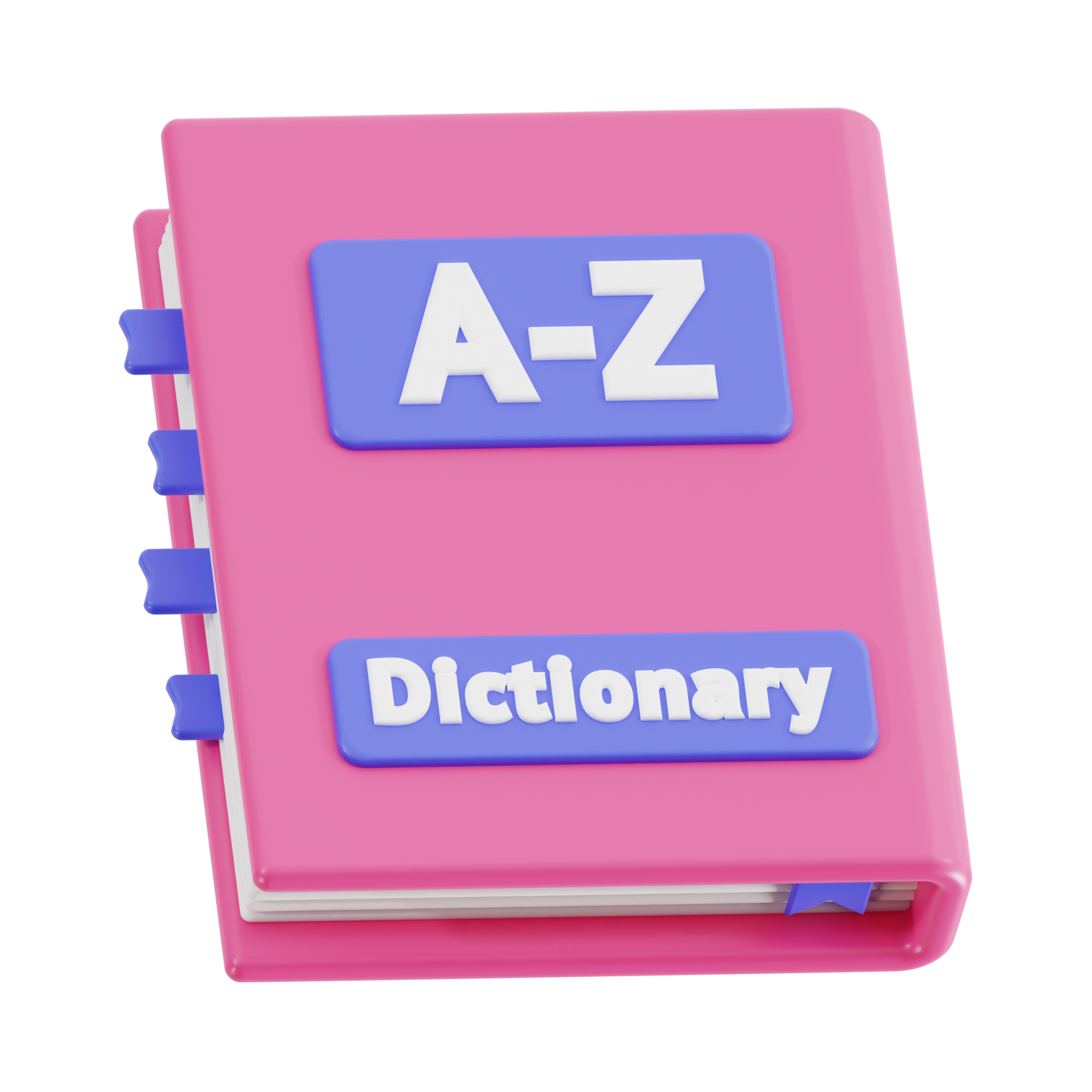 3d dictionary with transparent background, library 3d icon set 35201182 PNG