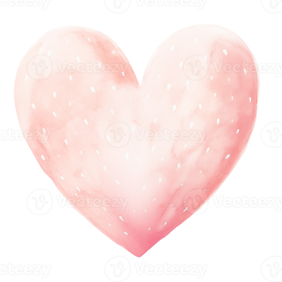AI generated Pink Pastel Boho Heart and Polka Dots on isolated background. png