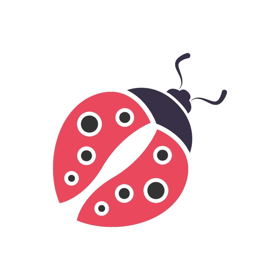 Ladybug icon logo vector