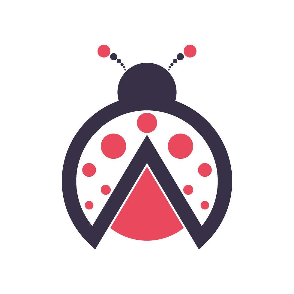 logotipo de icono de mariquita vector