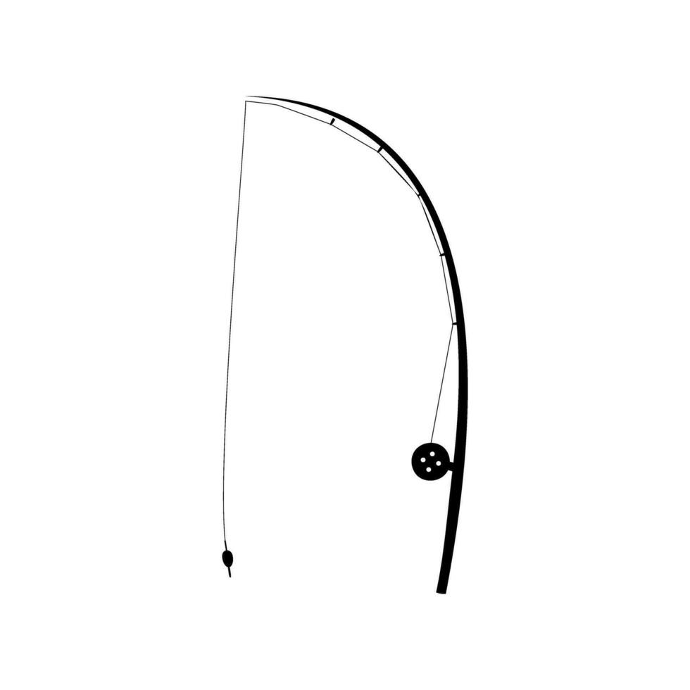 Fishing rod icon vector. Fishing illustration sign. Fish symbol or logo. vector