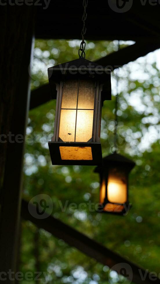 The old lamp view with the classical designation photo