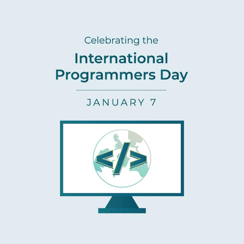 Code the Celebration. Vector Design Template for International Programmers Day.