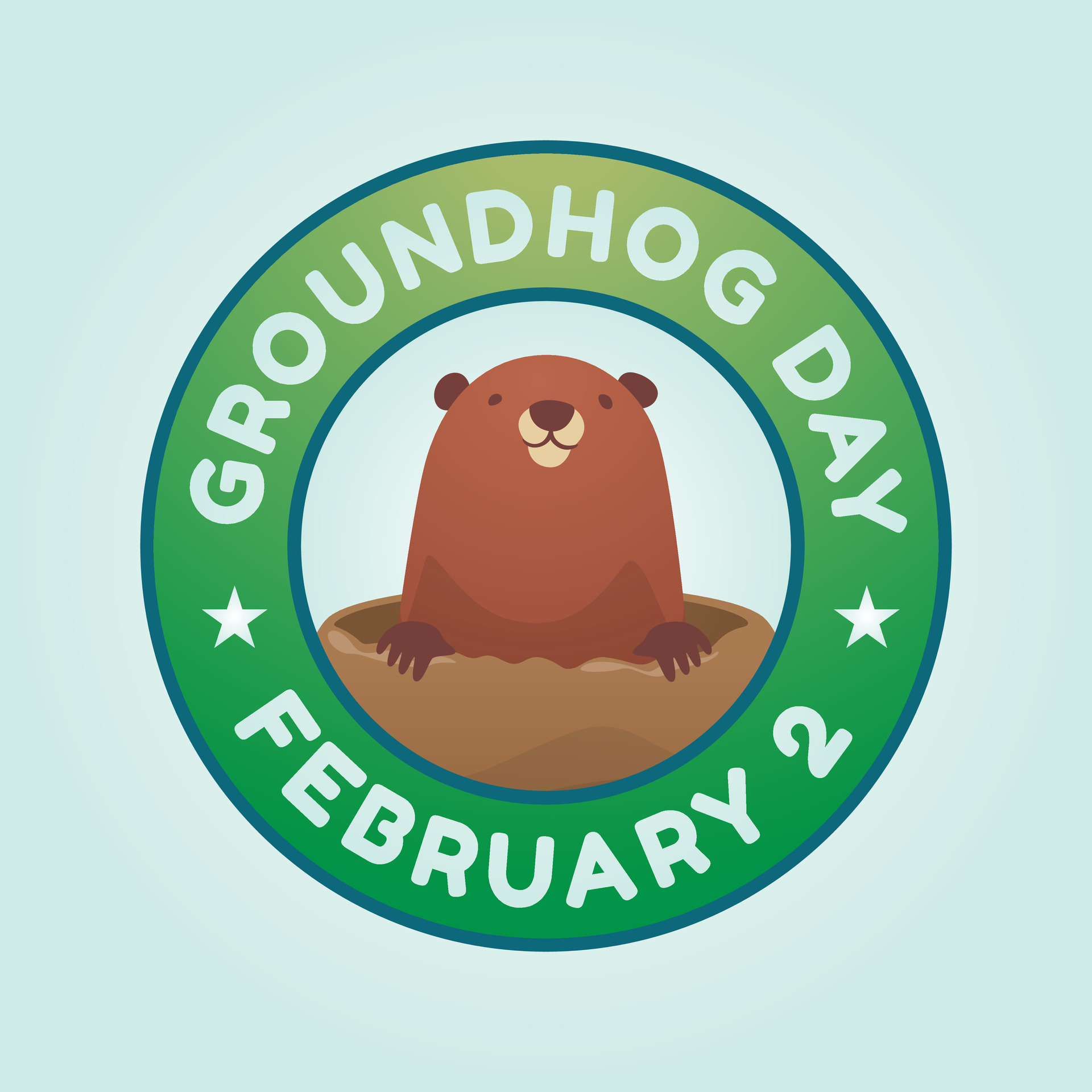 Cheerful Groundhog Illustration Embrace the Spirit of Spring in this
