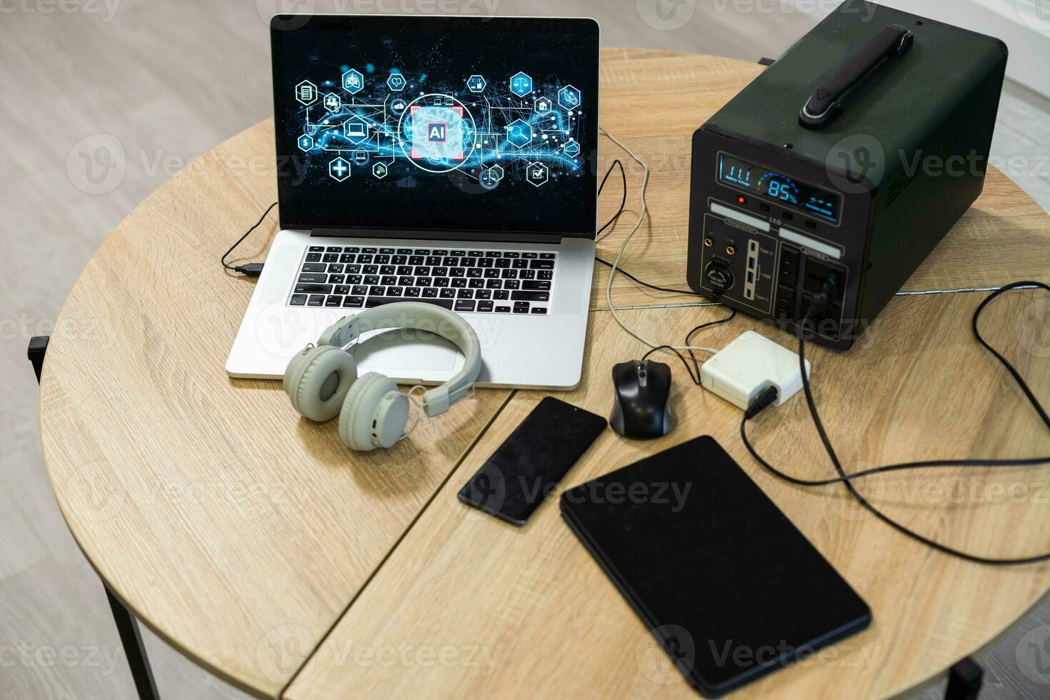 portable charging station charges gadgets photo