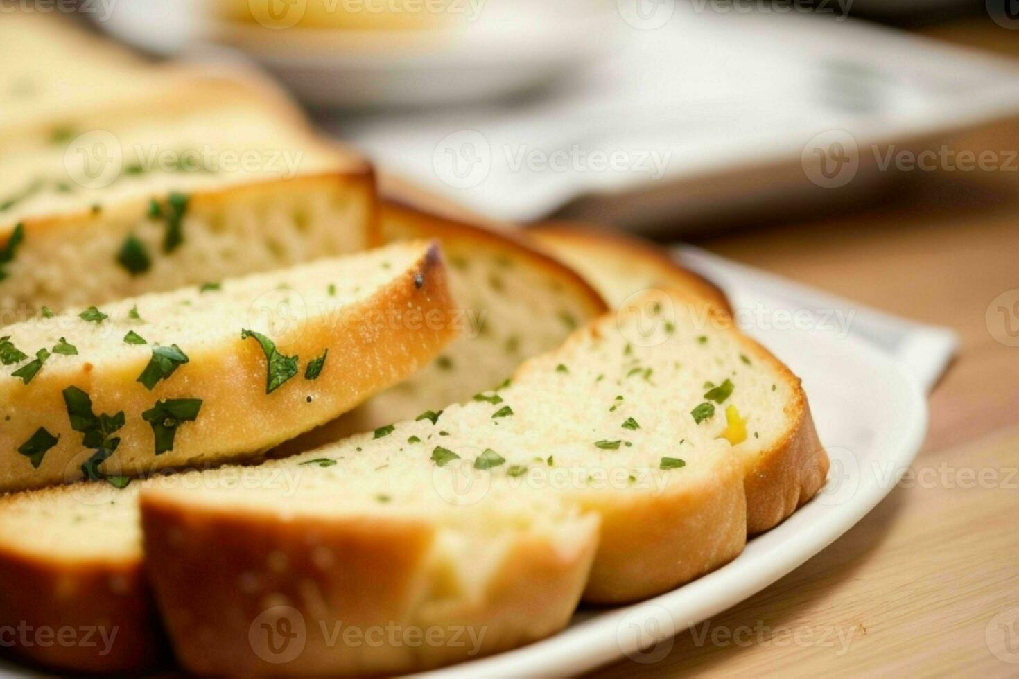 AI generated Garlic bread. Pro Photo