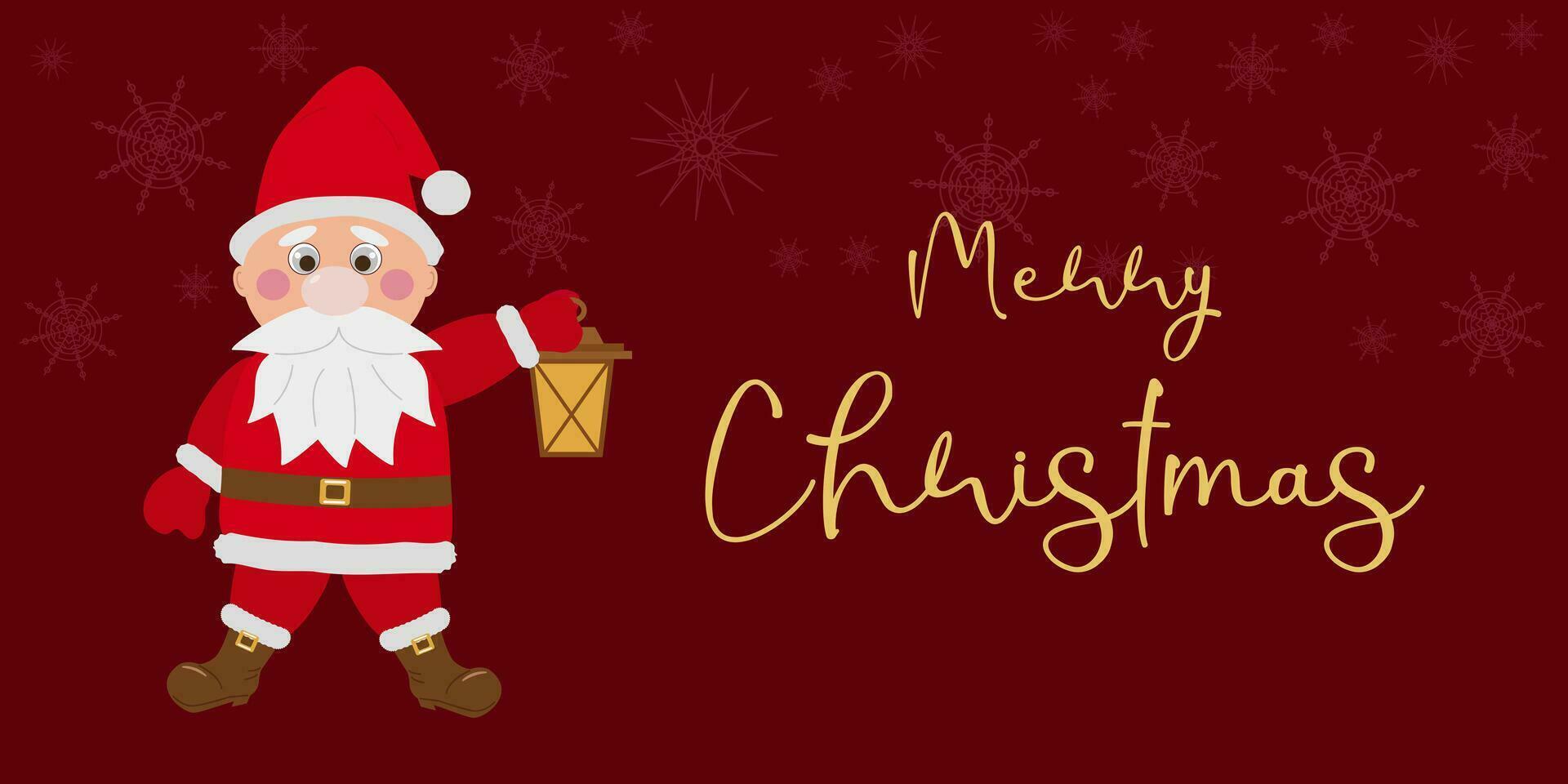 Santa Claus template a festive banner, flyer. vector