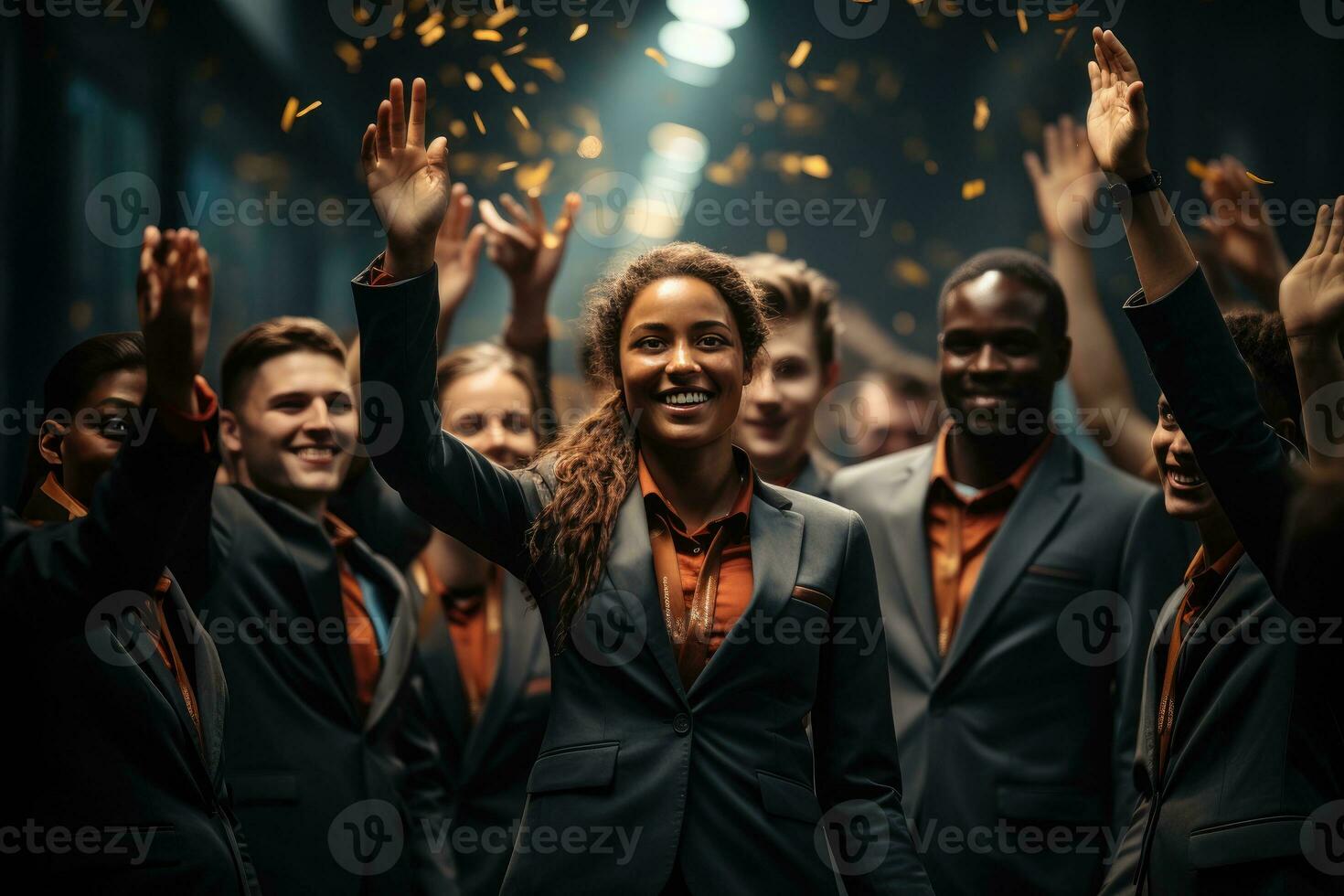 AI generated Dedicated employee award shines in a thoughtfully decorated workspace, recognition and reward images photo