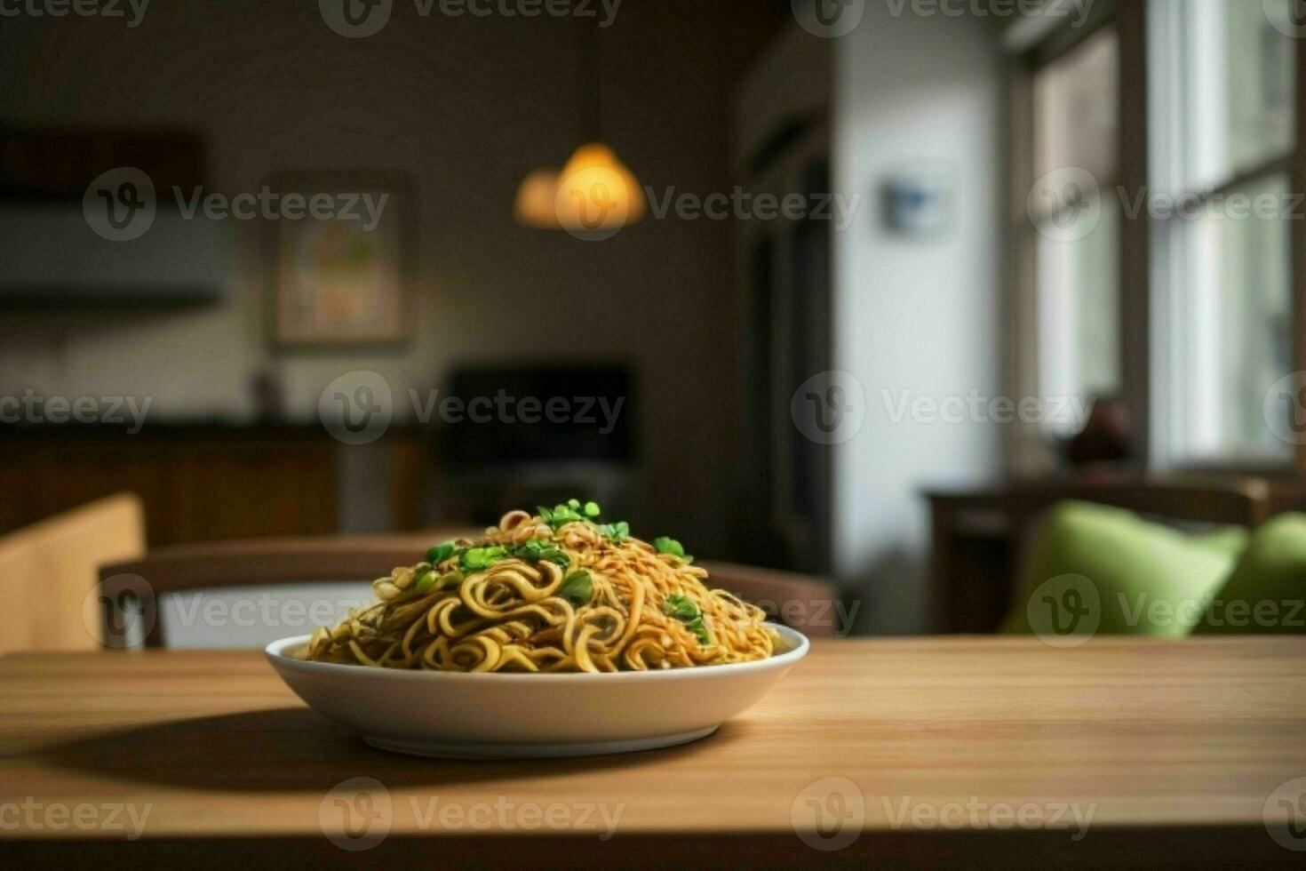 AI generated Fried Noodles. Pro Photo