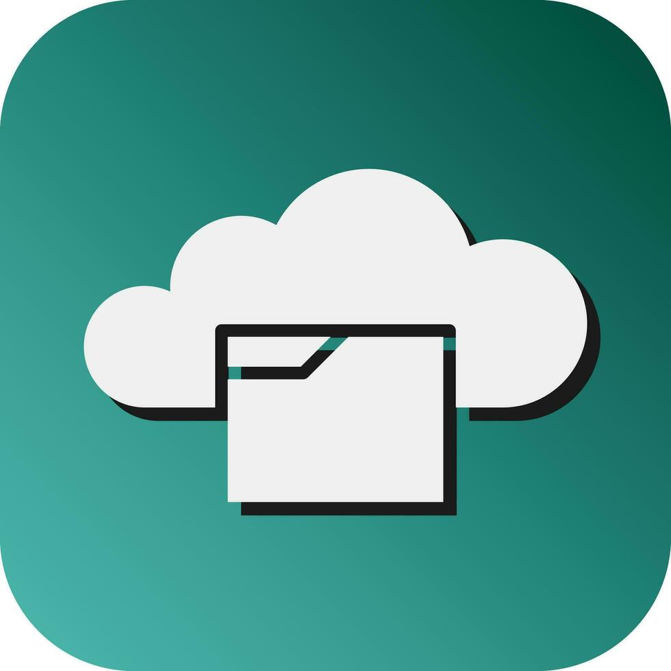 Cloud Data Vector Glyph Gradient Background Icon For Personal And Commercial Use.