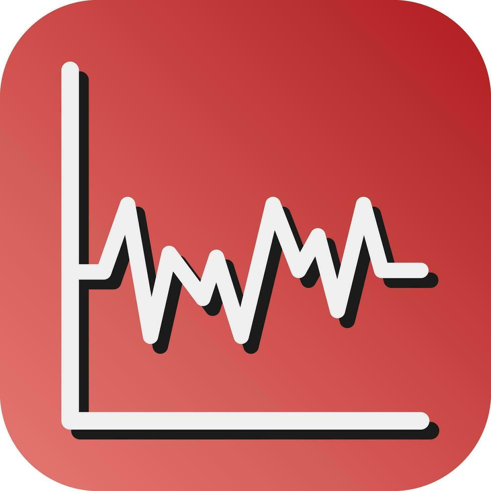 Wave Chart Vector Glyph Gradient Background Icon For Personal And Commercial Use.