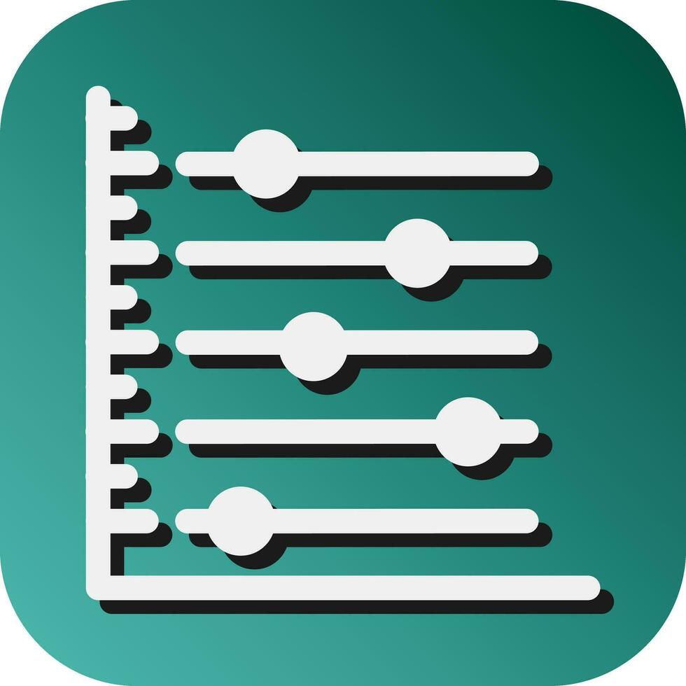 Scatter Graph Vector Glyph Gradient Background Icon For Personal And Commercial Use.