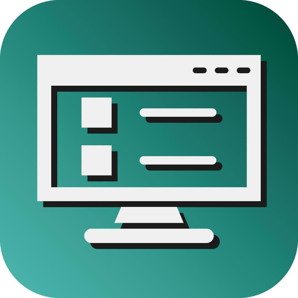 Online Test Vector Glyph Gradient Background Icon For Personal And Commercial Use.
