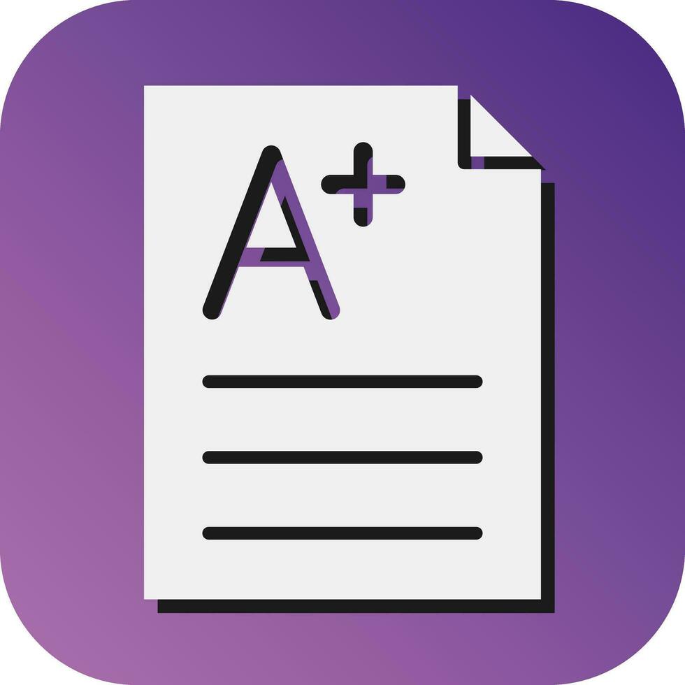 Grades Vector Glyph Gradient Background Icon For Personal And Commercial Use.