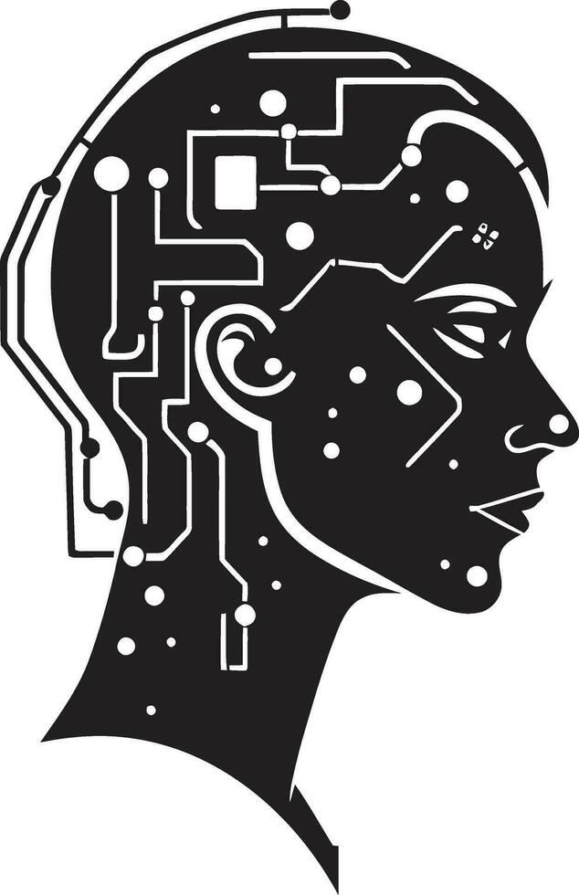 AI Nexus Emblem Logo Design Vector Robo Logic AI Logo Creation