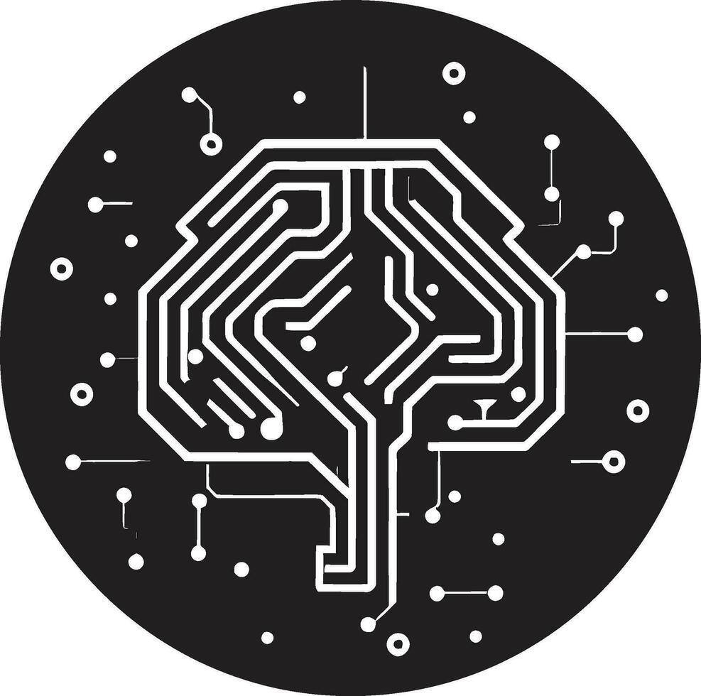 Neural Hub Logo Design for AI Logic Synthesis Vector AI Logo