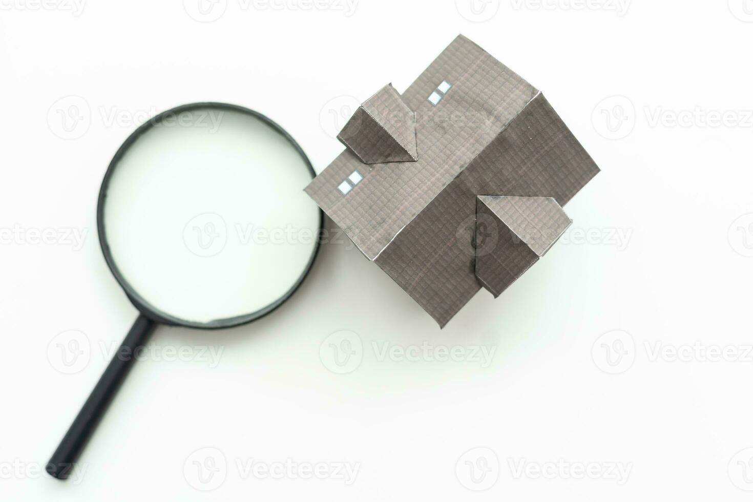 Searching house Isolated on White Background photo