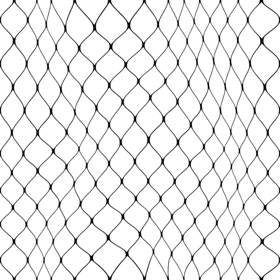 Fish net seamless pattern, fishnet mesh background vector