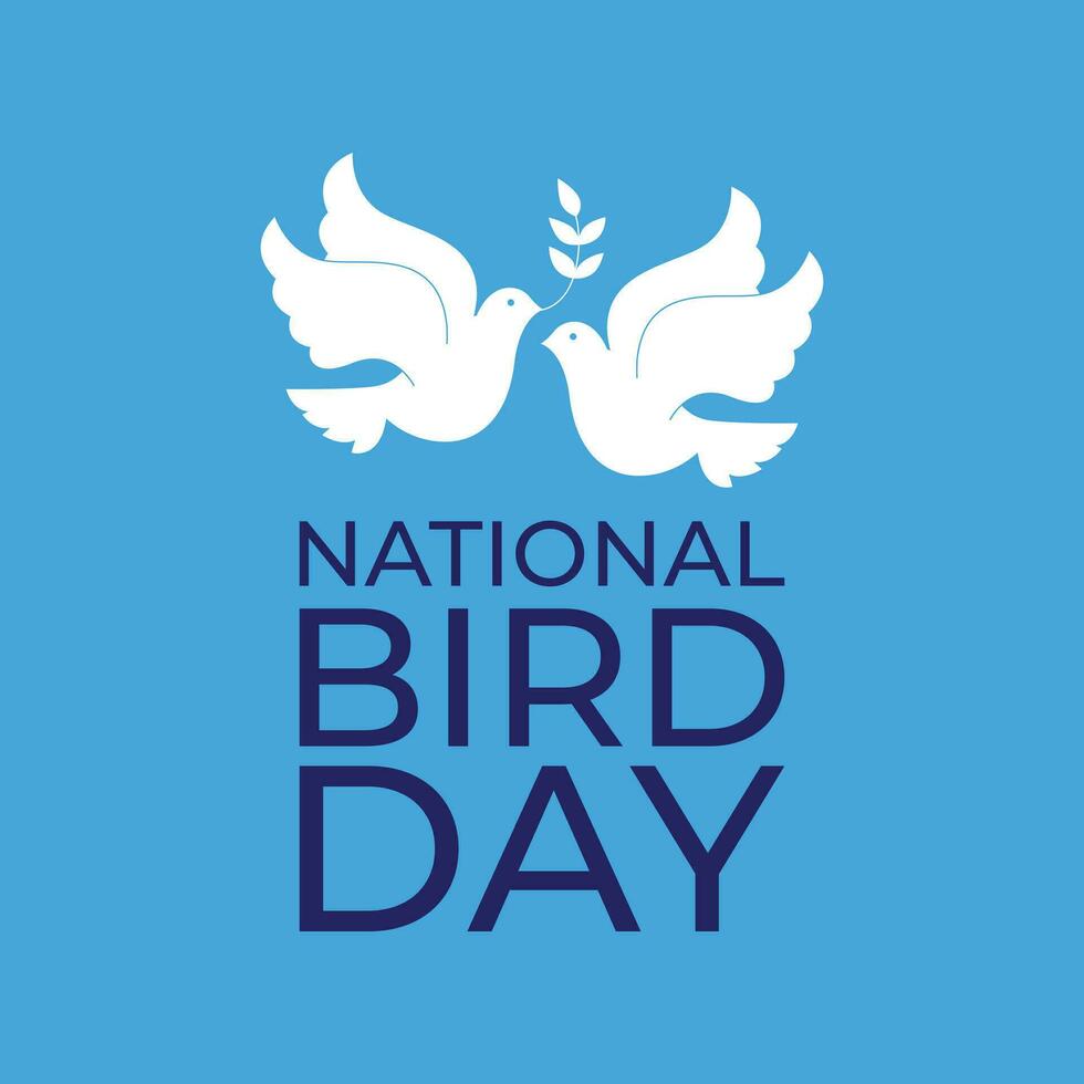 Feathered Elegance. Celebrate National Bird Day with this Stunning Vector Design Template. Vector EPS 10.