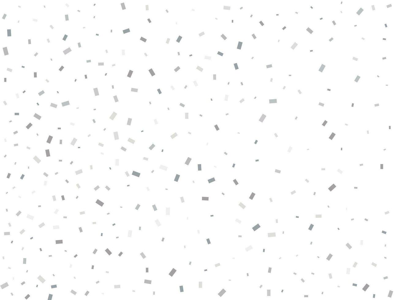 Luxury silver Rectangular glitter confetti background. White festive texture. vector