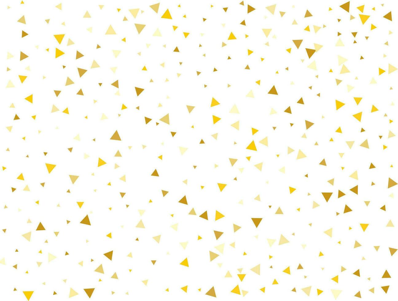 Magic Golden Triangular Confetti Background. Vector illustration