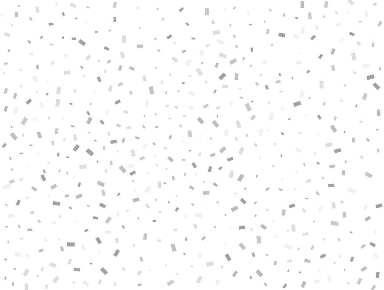 Luxury silver Rectangular glitter confetti background. White festive texture. vector