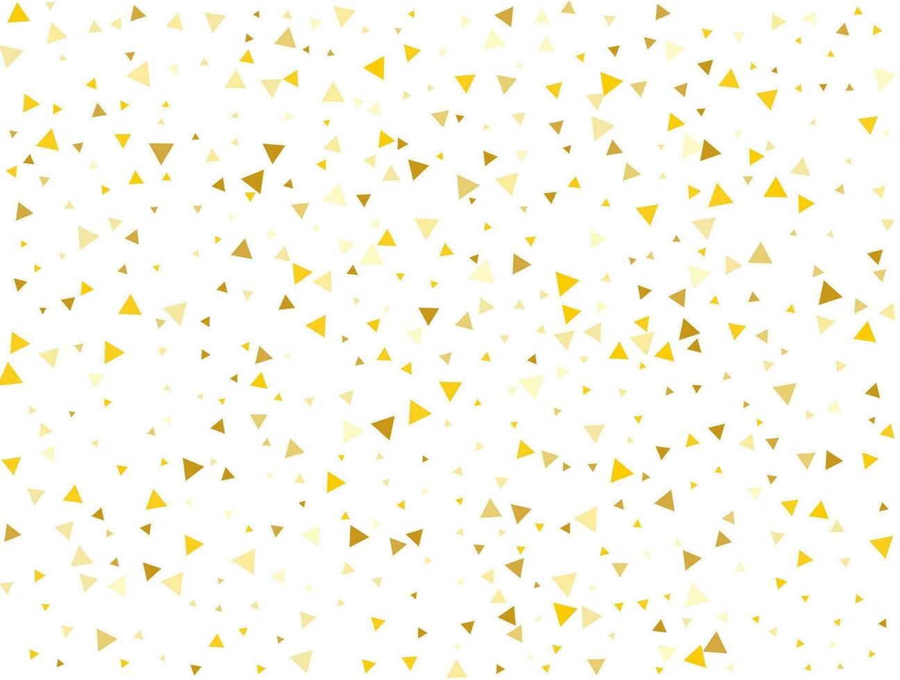 Magic Golden Triangular Confetti Background. Vector illustration