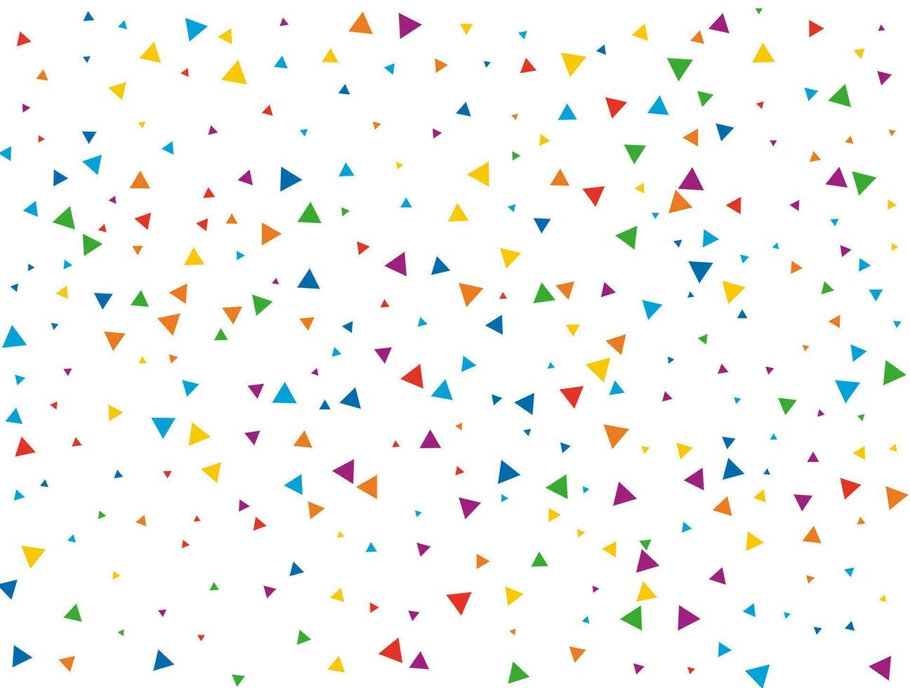 New Year Triangular Confetti. Light Rainbow glitter confetti background. Colored festive texture vector