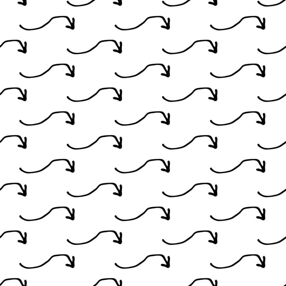 Seamless pattern with doodle arrows vector