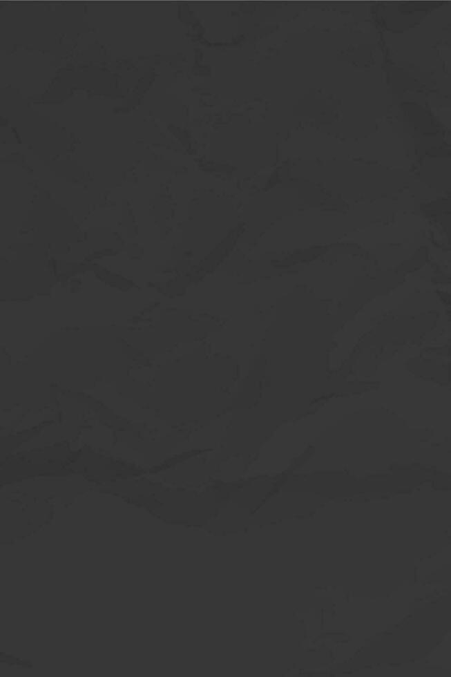 Black clean crumpled paper background. Vertical crumpled empty paper template for posters and banners. Vector illustration