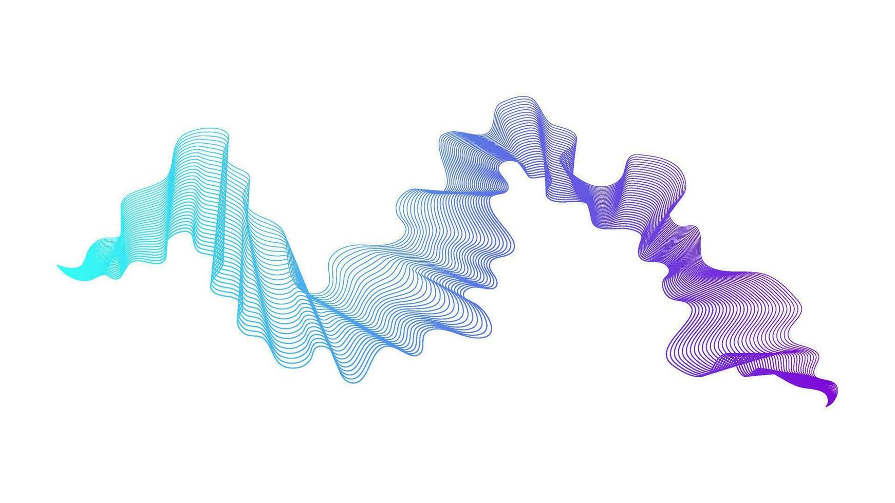 Abstract backdrop with wave gradient lines vector