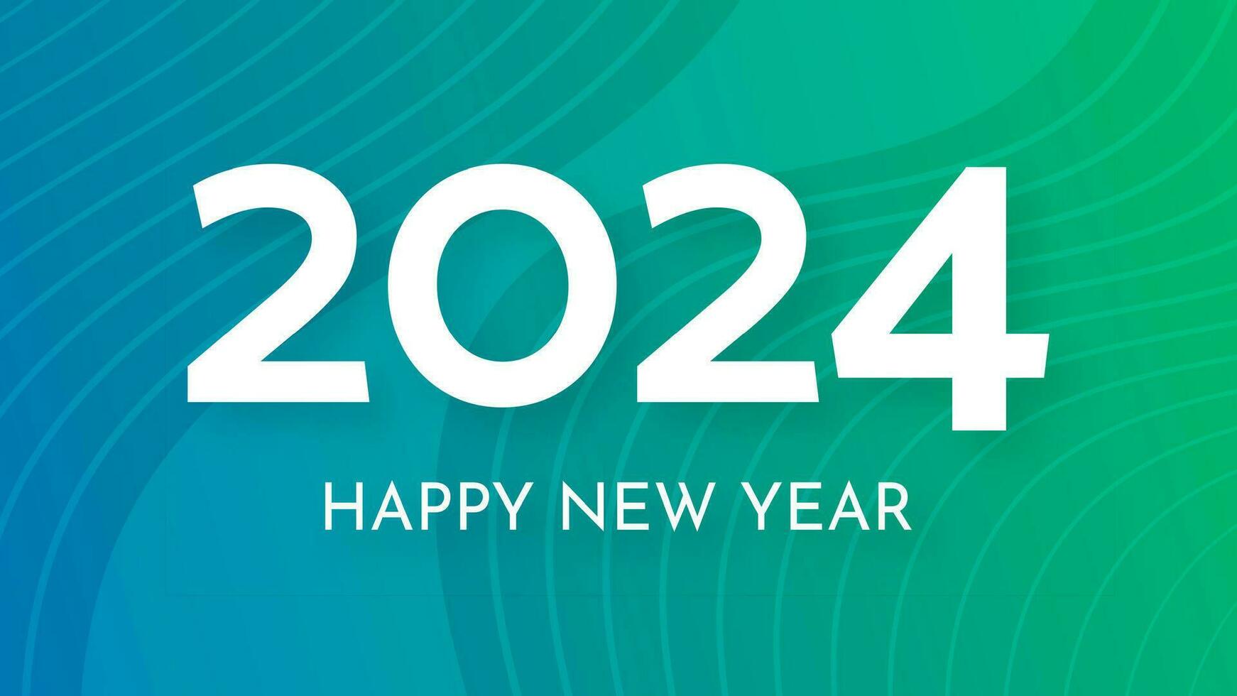 2024 Happy New Year on colorful background vector