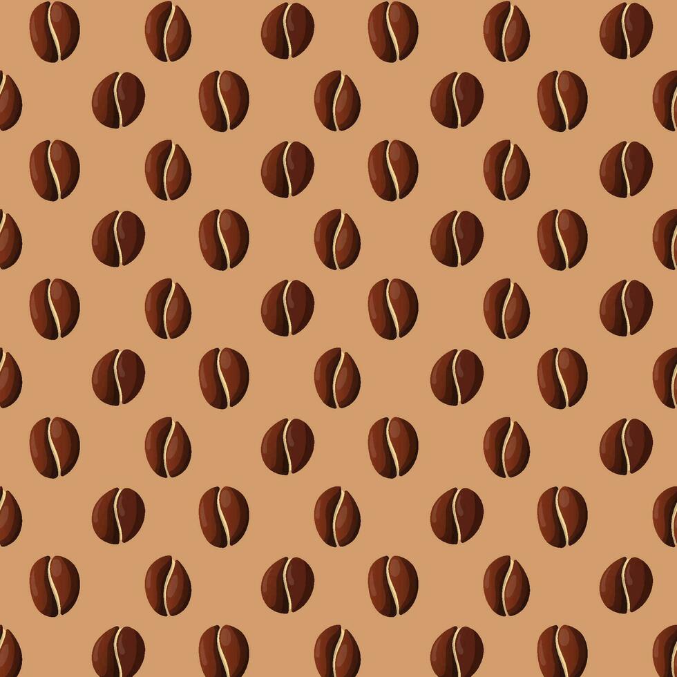 coffee beans seamless pattern vector