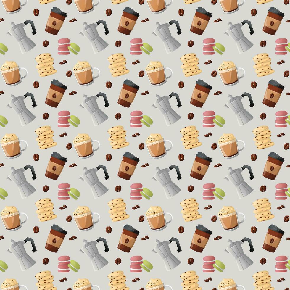 coffee element pattern vector