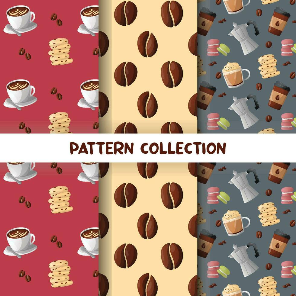 vector coffee pattern collection
