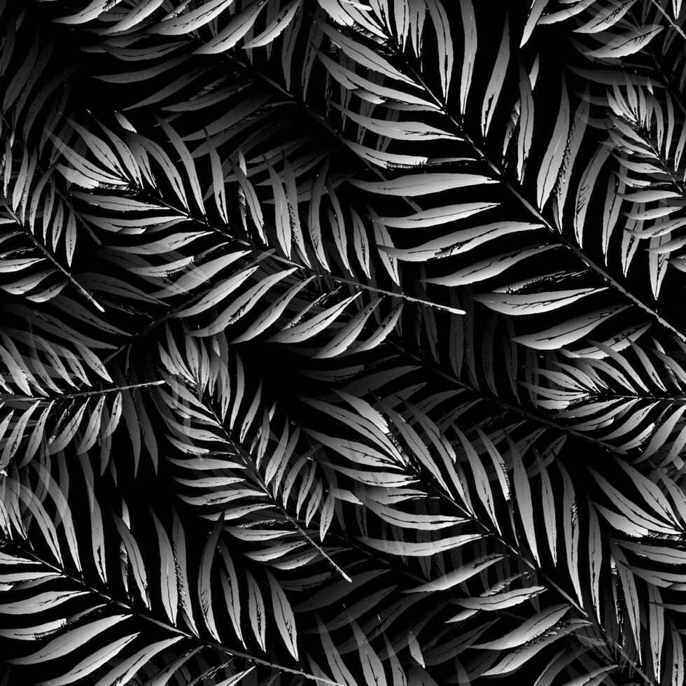 Silver floral tropic design seamless pattern. Wild flowers and leaves background.Textile design, wallpaper, fabric, stationery print. Vector illustration