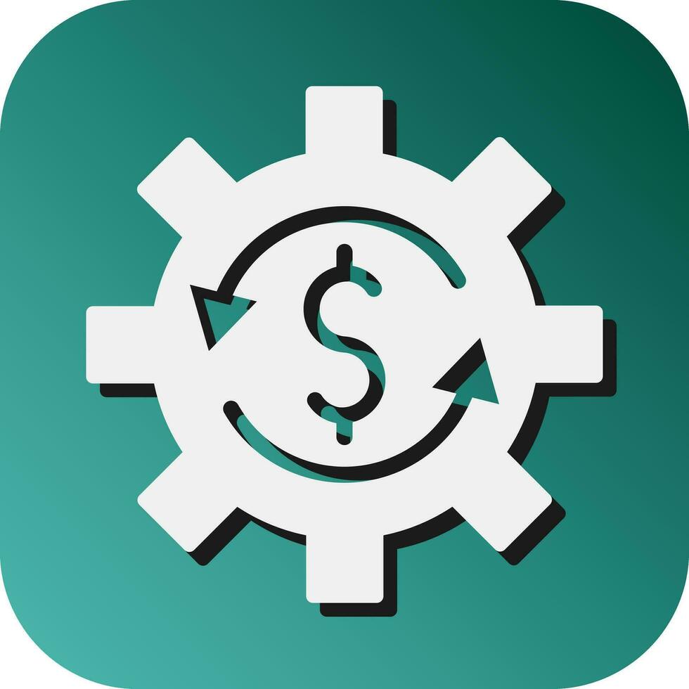 Cost Vector Glyph Gradient Background Icon For Personal And Commercial Use.