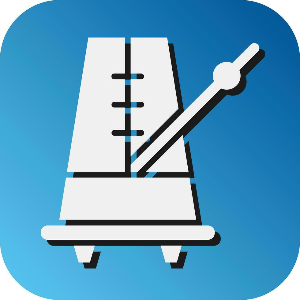 Metronome Vector Glyph Gradient Background Icon For Personal And Commercial Use.