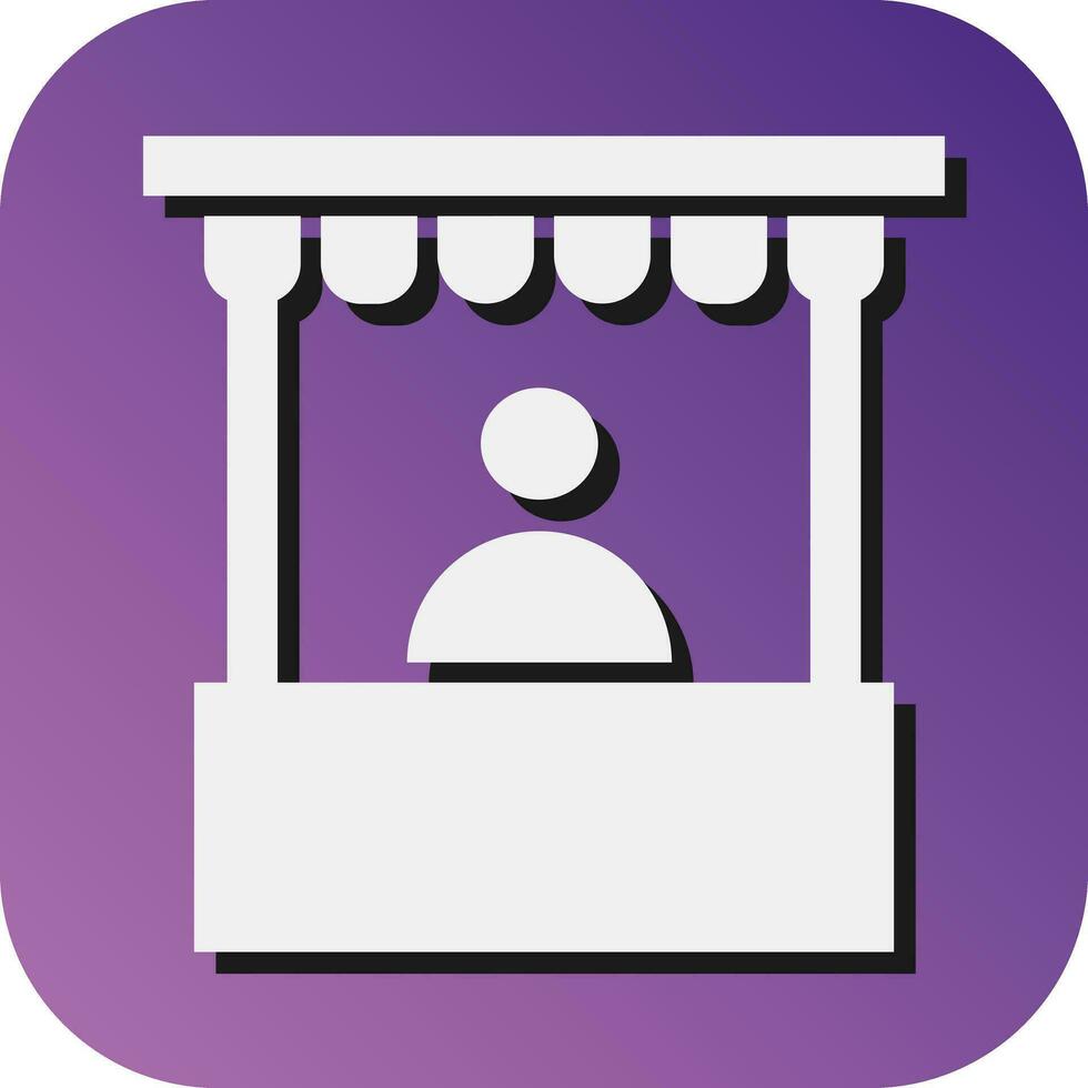 Shop Assistant Vector Glyph Gradient Background Icon For Personal And Commercial Use.