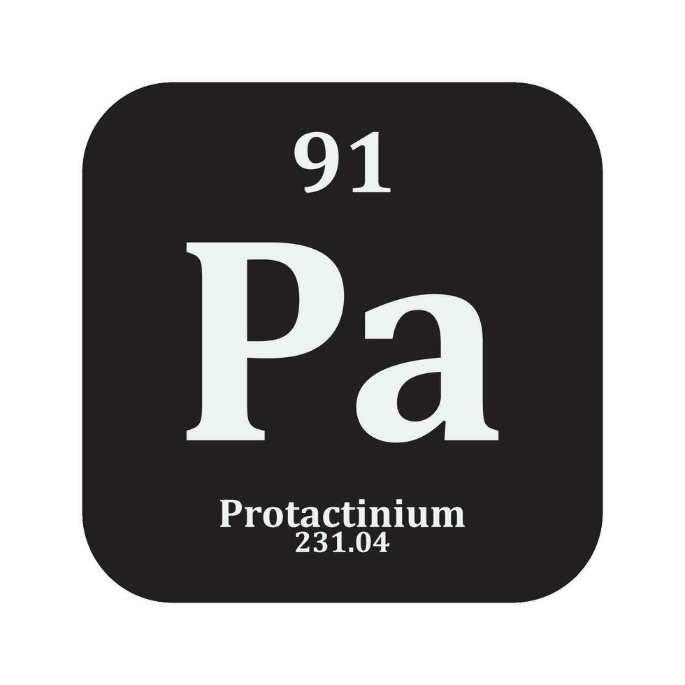 Protactinium chemistry icon vector