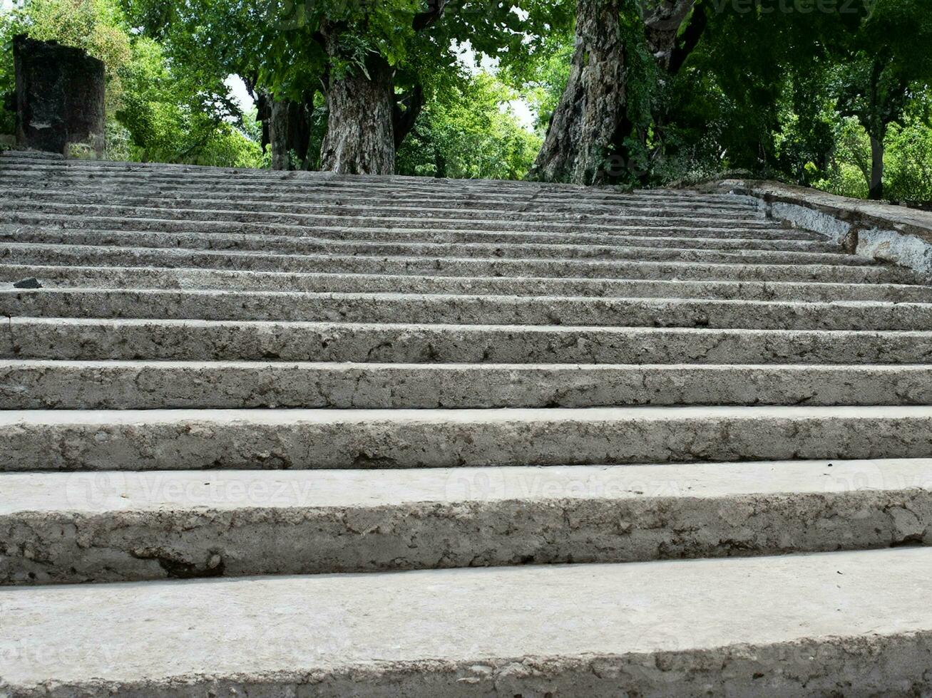 old concrete stairs in a city park photo