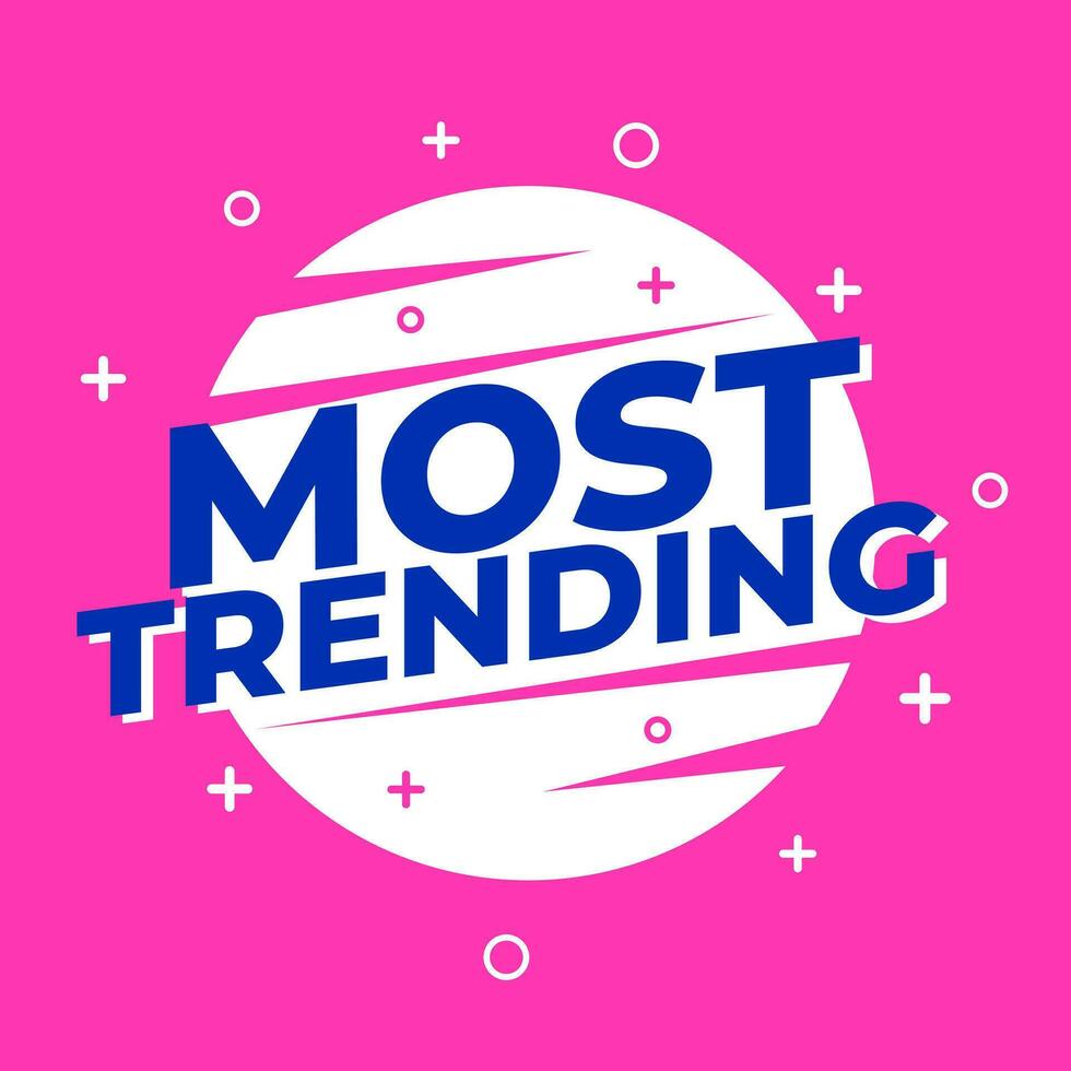 Most trending premium stylish trend search word banner design vector