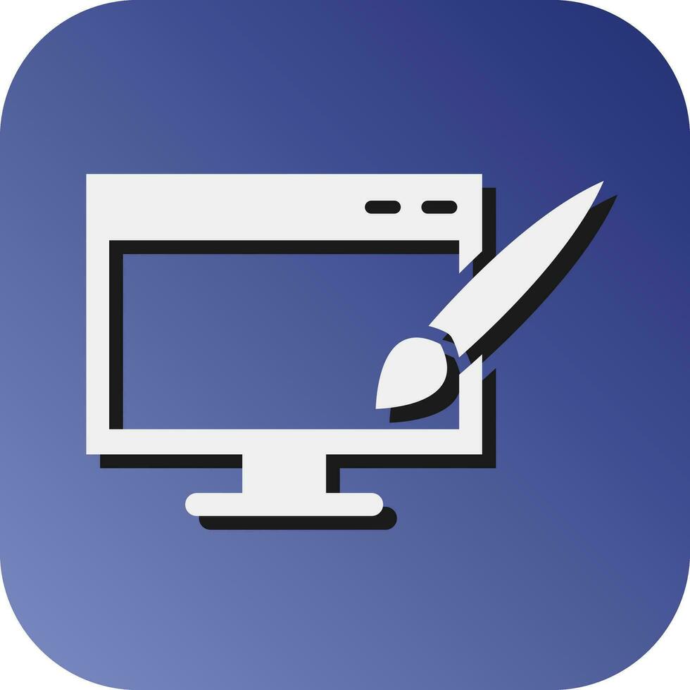 Website Design Vector Glyph Gradient Background Icon For Personal And Commercial Use.