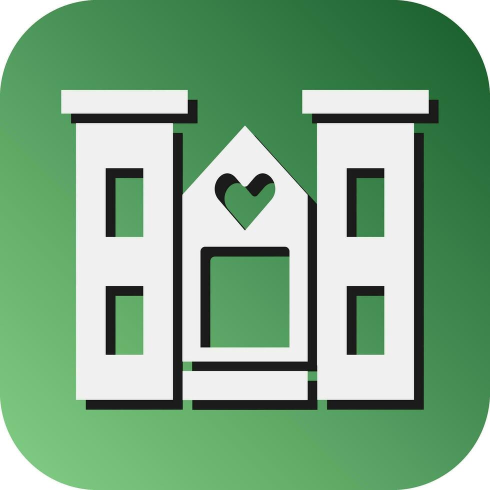 Hotel Vector Glyph Gradient Background Icon For Personal And Commercial Use.