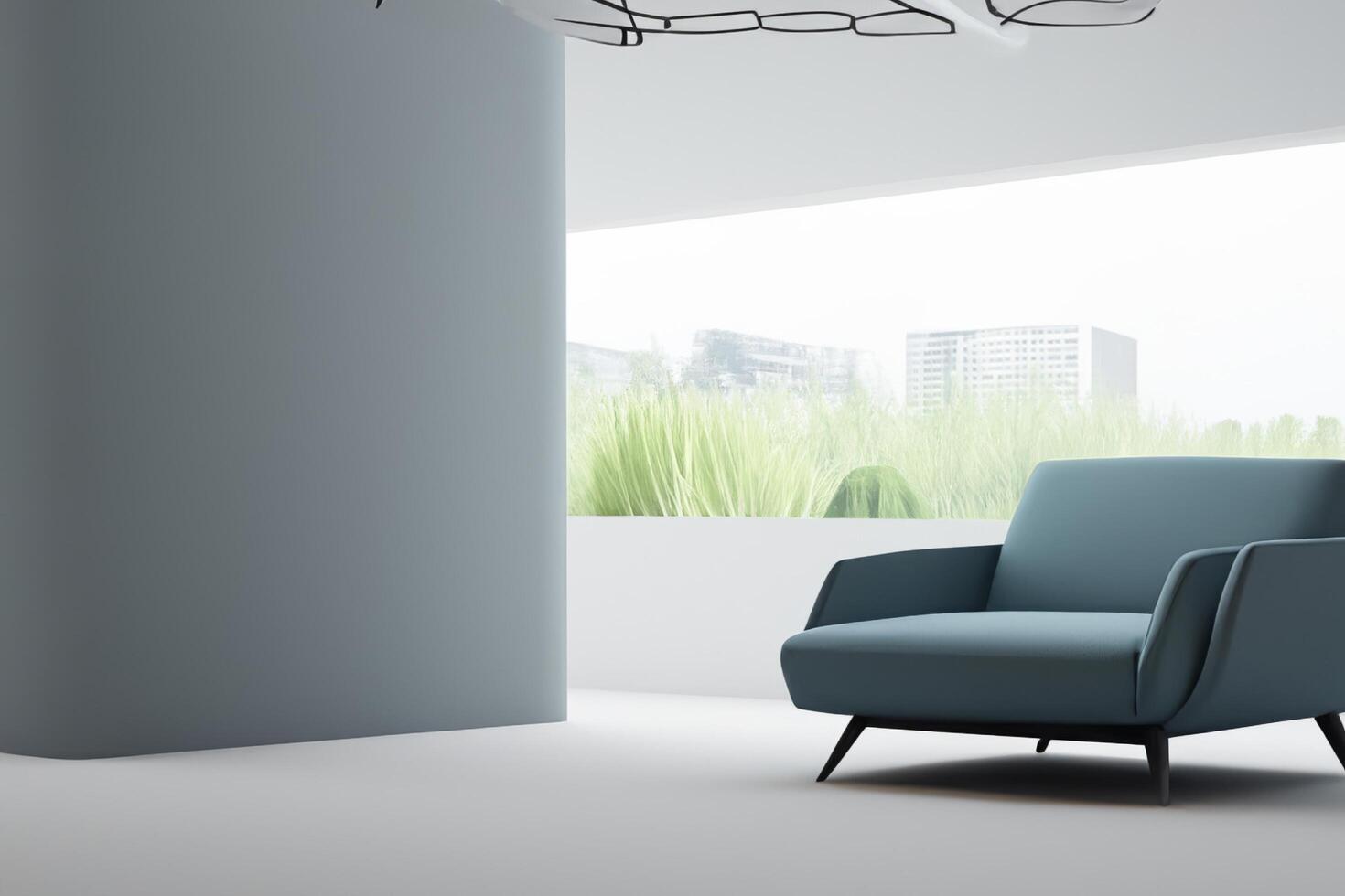 empty room with a chair photo