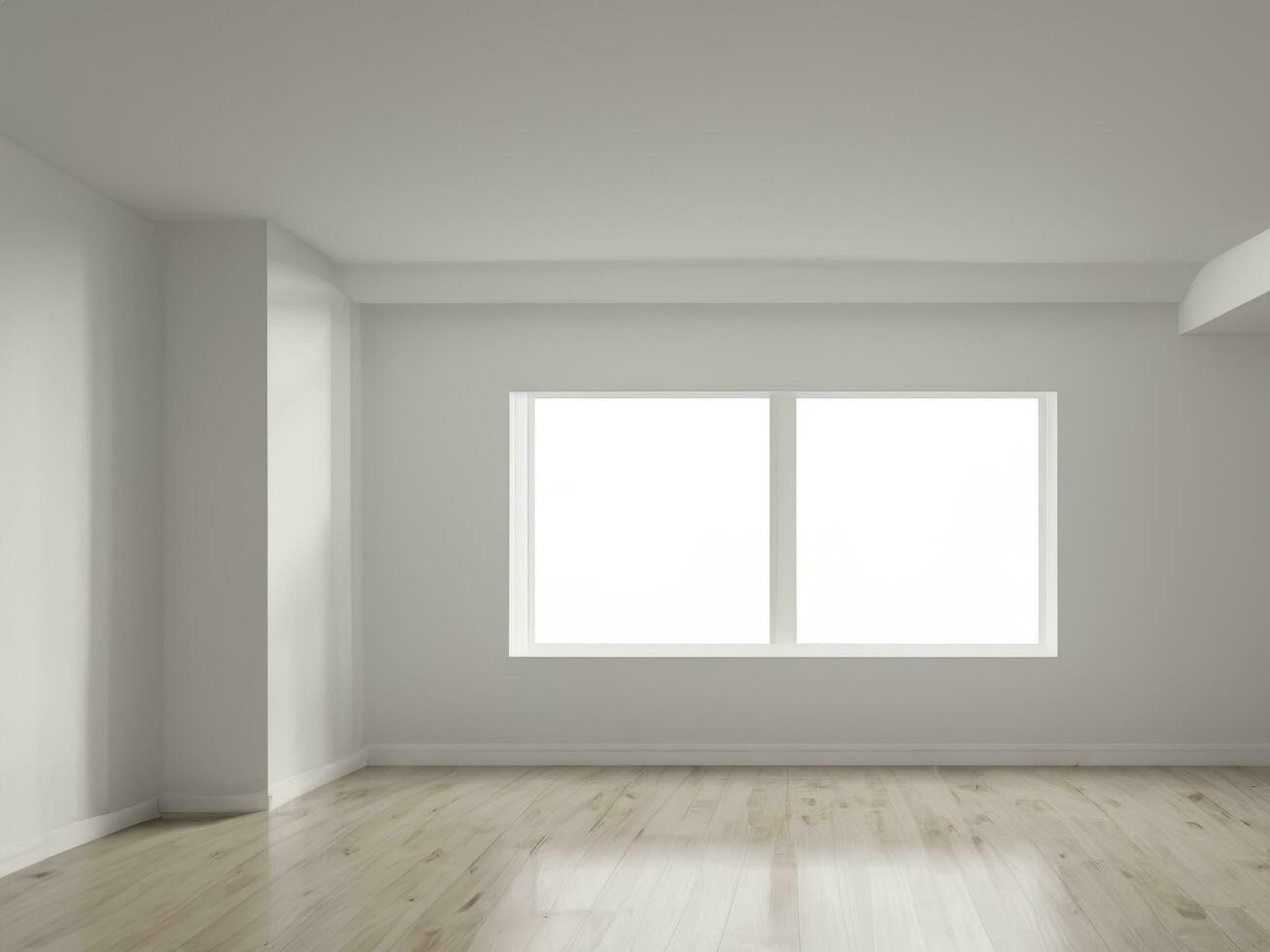 empty white room AI Generative photo