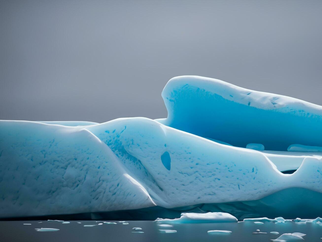 shelf ice from a melting glacier AI Generative photo